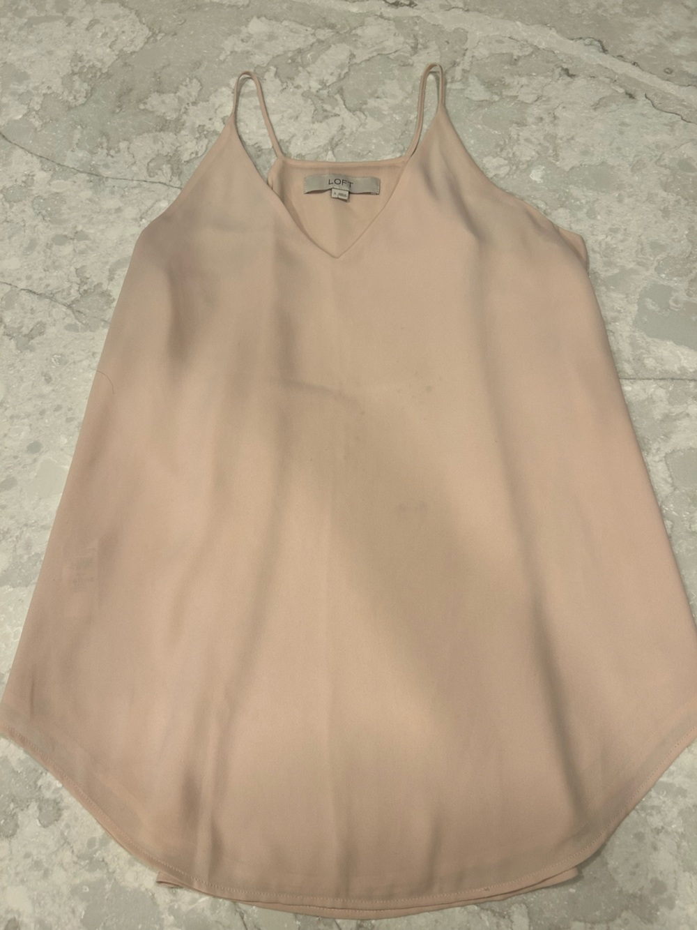 LOFT Pale Blush V-Neck Spaghetti Strap Cami